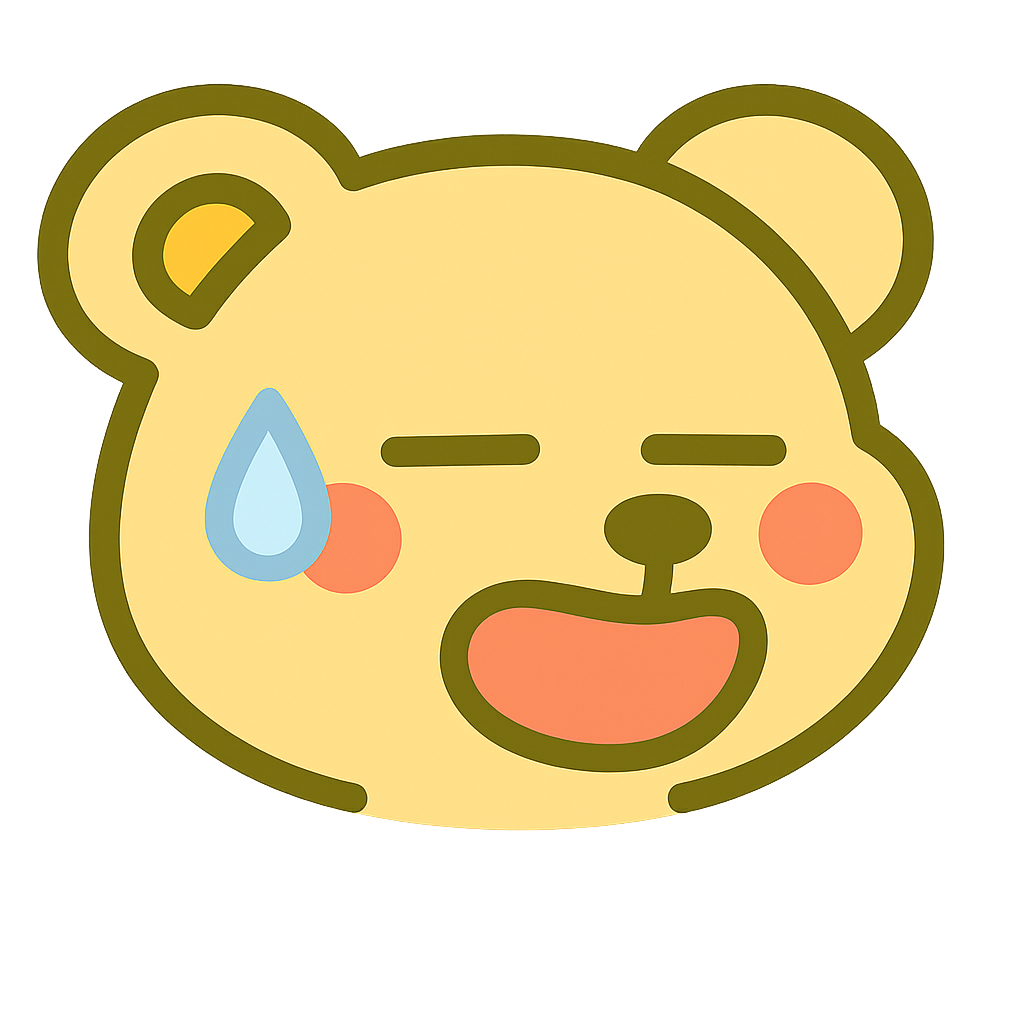 どりの困っている表情(右向き)