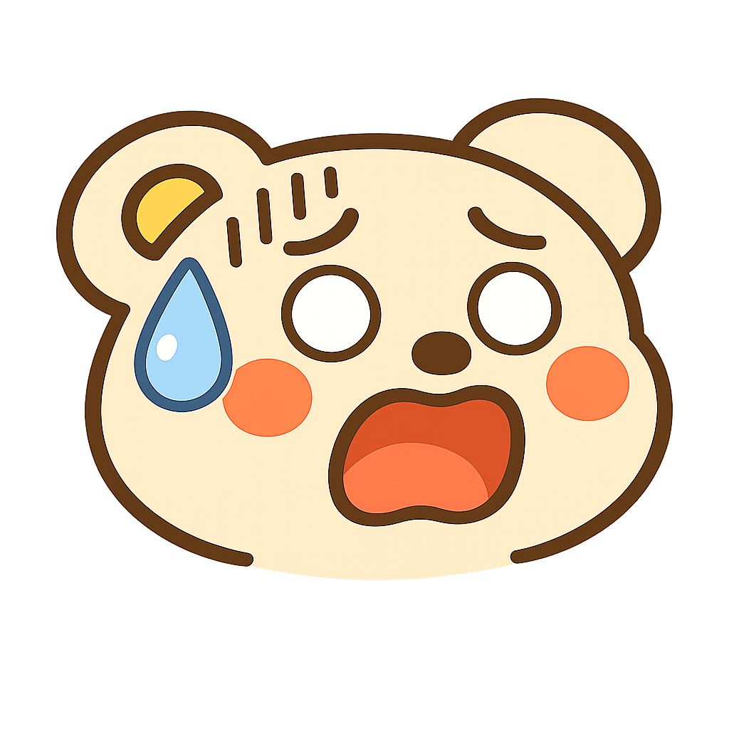 どりの驚きの表情（右向き）